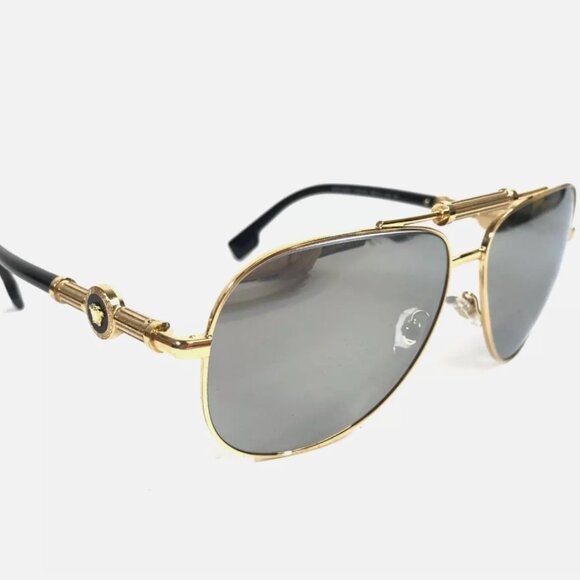 Sale! Versace Polarized Mirror Silver Sunglasses Italy main image 8